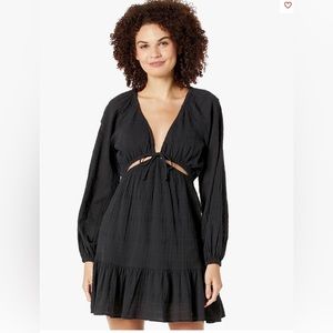 L*Space Feelin' Fine Black Cotton Dress, Sz L